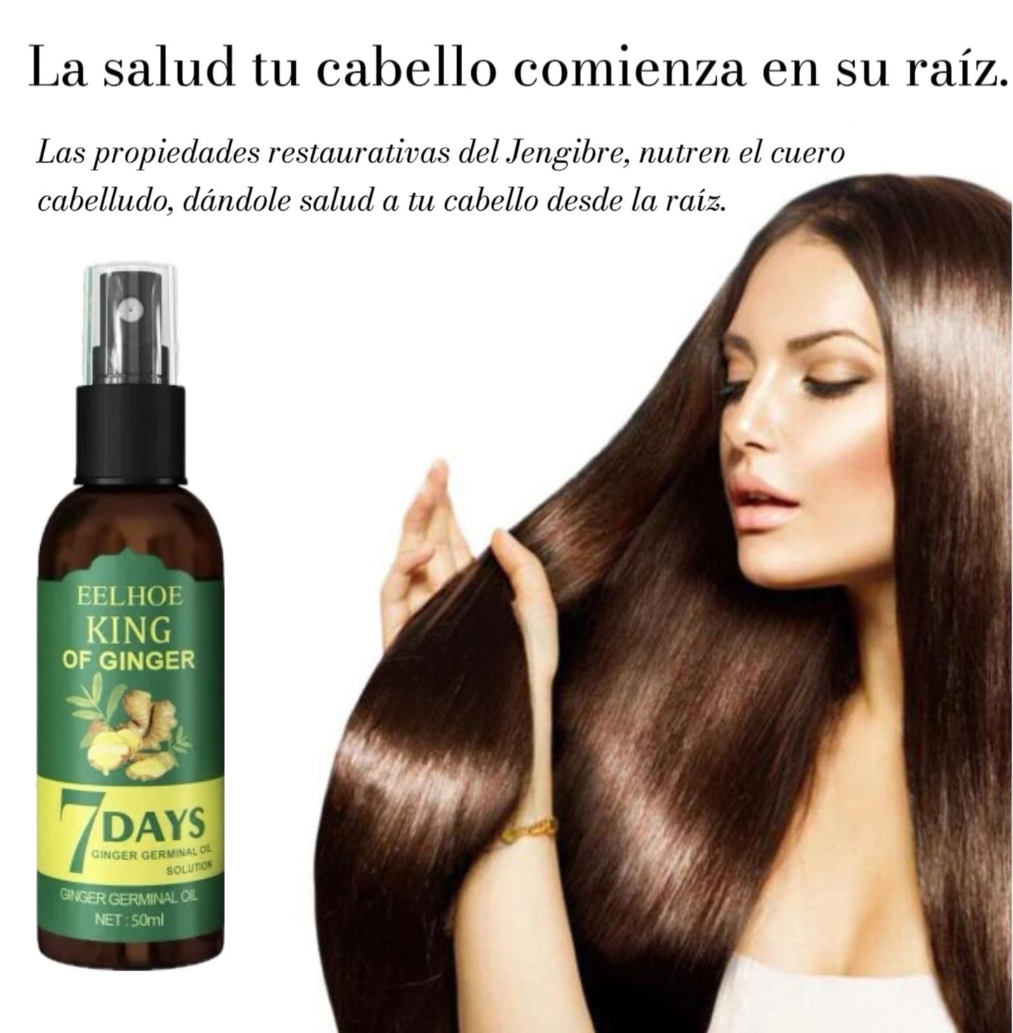 EELHOE King Of Ginger® Spray Tónico Capilar para Crecimiento en 7 días